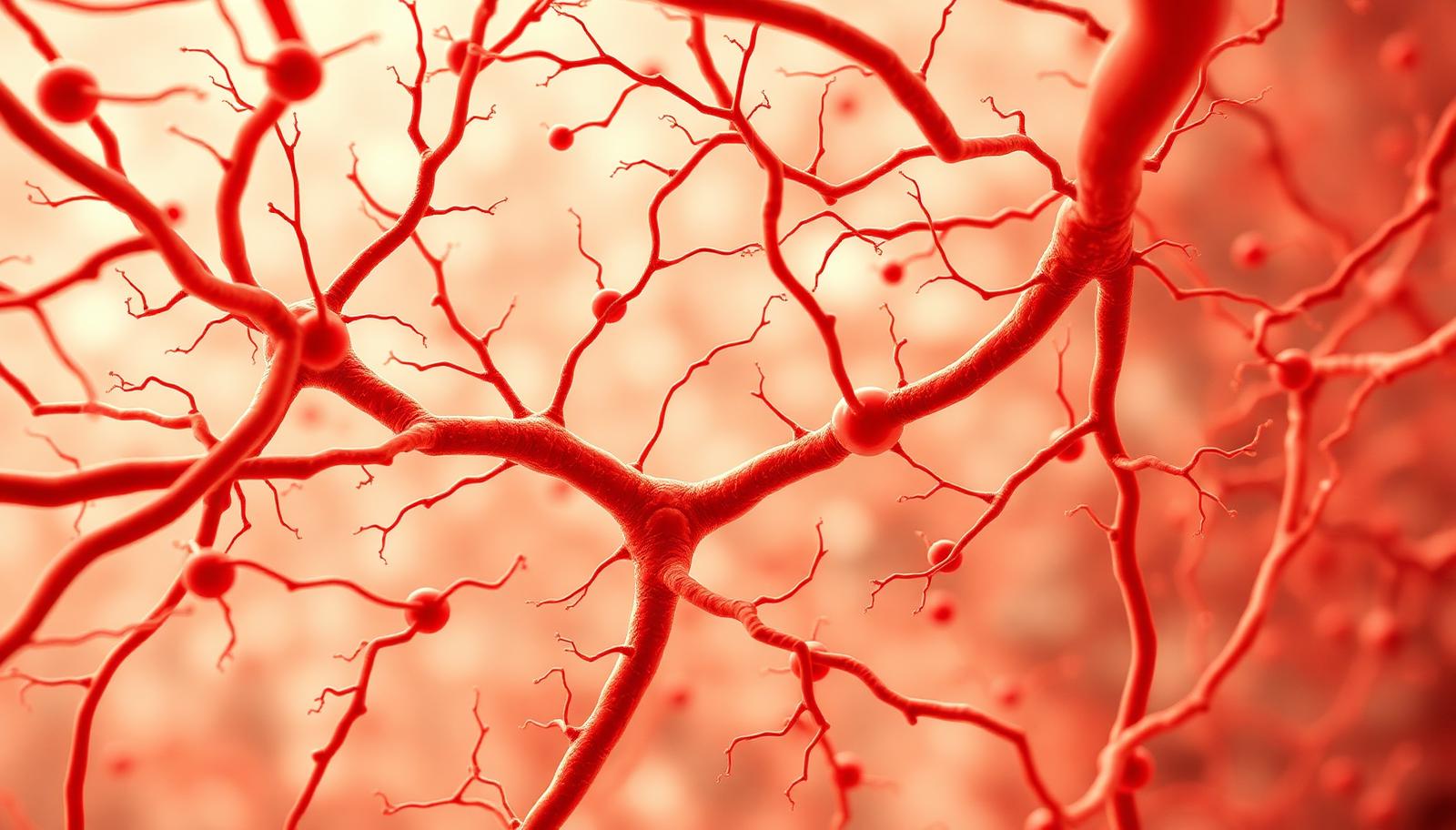 Microscopic-style visualisation of cerebral capillaries intertwined with neural tissue